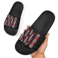 Roimata Toroa Maori Taniko Inspired New Zealand Slide Sandals LT14 - Polynesian Pride