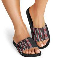 Roimata Toroa Maori Taniko Inspired New Zealand Slide Sandals LT14 - Polynesian Pride