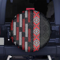 Roimata Toroa Maori Taniko Inspired New Zealand Spare Tire Cover LT14 No hole Black - Polynesian Pride