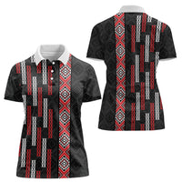Roimata Toroa Maori Taniko Inspired New Zealand Women Polo Shirt LT14 - Polynesian Pride