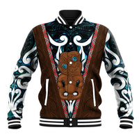 New Zealand Whakairo Baseball Jacket Tiki Maori Carving Taniko Motifs LT14 Unisex Multicolor - Polynesian Pride