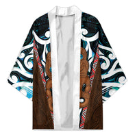 New Zealand Whakairo Kimono Tiki Maori Carving Taniko Motifs LT14 Unisex Multicolor - Polynesian Pride