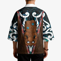 New Zealand Whakairo Kimono Tiki Maori Carving Taniko Motifs LT14 - Polynesian Pride