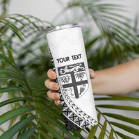 Custom Fiji Rugby Skinny Tumbler Go Champions Fijian Tapa Cloth LT14 - Polynesian Pride
