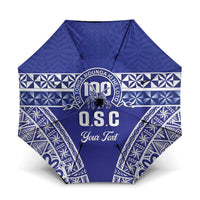 Personalised Queen Salote College Umbrella Kolisi Fefine 100th Anniversary Kupesi Blue LT14 One Size Folded 11.42 inch Opened Diameter 37.4 inch Blue - Polynesian Pride
