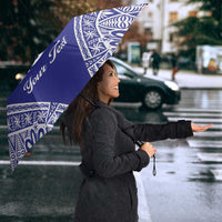 Personalised Queen Salote College Umbrella Kolisi Fefine 100th Anniversary Kupesi Blue LT14 - Polynesian Pride
