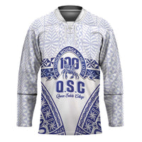 Personalised Queen Salote College Hockey Jersey Kolisi Fefine 100th Anniversary Kupesi White - Polynesian Pride