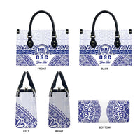 Personalised Queen Salote College Leather Bag Kolisi Fefine 100th Anniversary Kupesi White LT14 - Polynesian Pride