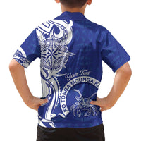 Personalised Queen Salote College Family Matching Off The Shoulder Long Sleeve Dress and Hawaiian Shirt QSC Est 1926 Ngatu Pattern LT14 - Polynesian Pride
