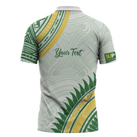 Personalised Samoa Ua Potopoto Zipper Polo Shirt SUP Est 2025 Samoan Pattern - Polynesian Pride