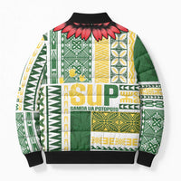 Samoa Uniting Party Bomber Puffer Jacket SUP Est 2025 Siapo Pattern - Polynesian Pride