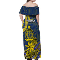 Personalised Niue Peniamina Gospel Day Family Matching Off Shoulder Maxi Dress and Hawaiian Shirt Unique Niean Hiapo LT14 - Polynesian Pride