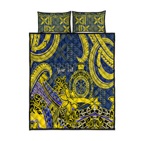 Personalised Niue Peniamina Gospel Day Quilt Bed Set Unique Niean Hiapo LT14 Blue - Polynesian Pride