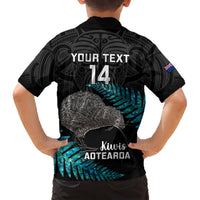Custom New Zealand Silver Fern Rugby Hawaiian Shirt Pacific 2023 Kia Haka Kiwis With Maori Ta Moko LT14 - Polynesian Pride