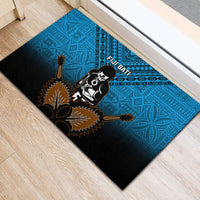 Fiji Tapa Rugby Rubber Doormat Pacific 2023 Go Fijian Bati LT14 - Polynesian Pride