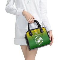 Custom Cook Islands Rugby Shoulder Handbag Pacific 2023 Go The Kukis LT14 - Polynesian Pride