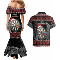 All I Want For Christmas Is Darts New Zealand Couples Matching Mermaid Dress and Hawaiian Shirt LT14 - Polynesian Pride
