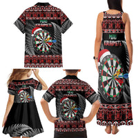 All I Want For Christmas Is Darts New Zealand Family Matching Tank Maxi Dress and Hawaiian Shirt LT14 - Polynesian Pride