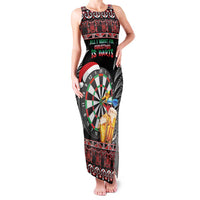 All I Want For Christmas Is Darts New Zealand Family Matching Tank Maxi Dress and Hawaiian Shirt LT14 Mom's Dress Black - Polynesian Pride