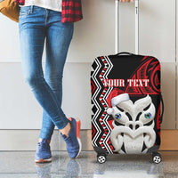 Personalised New Zealand Christmas Luggage Cover Meri Kirihimete Maori Wheku - Taniko Art LT14 - Polynesian Pride