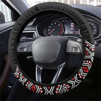 New Zealand Christmas Steering Wheel Cover Meri Kirihimete Maori Wheku - Taniko Art LT14 - Polynesian Pride