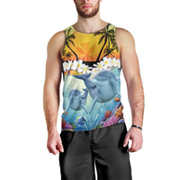 Aloha Hawaii Dolphins Men Tank Top Heart Of The Ocean Tropical Summer Vibes LT14 - Polynesian Pride