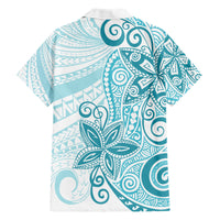 Polynesia Dolphins Family Matching Short Sleeve Bodycon Dress and Hawaiian Shirt Valentine Day Floral Polynesian - Vintage Dark Cyan LT14 - Polynesian Pride