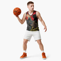 New Zealand and Australia ANZAC Day Basketball Jersey Sliver Fern Kakapo With Golden Wattle Kangaroo LT14 - Polynesian Pride