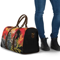 New Zealand and Australia ANZAC Day Travel Bag Sliver Fern Kakapo With Golden Wattle Kangaroo - Polynesian Pride
