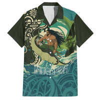 Aotearoa Tangaroa Atua Hawaiian Shirt New Zealand God Of The Ocean LT14 Cyan - Polynesian Pride