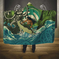 Aotearoa Tangaroa Atua Hooded Blanket New Zealand God Of The Ocean