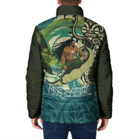 Aotearoa Tangaroa Atua Padded Jacket New Zealand God Of The Ocean - Polynesian Pride