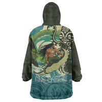 Aotearoa Tangaroa Atua Wearable Blanket Hoodie New Zealand God Of The Ocean LT14 - Polynesian Pride