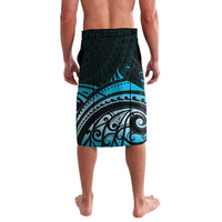 New Zealand Lizard Lavalava Silver Fern Aotearoa Maori Blue Version