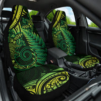 New Zealand Lizard Car Seat Cover Silver Fern Aotearoa Maori Green Version LT14 One Size Green - Polynesian Pride