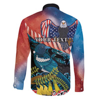 Personalised United States And New Zealand Family Matching Summer Maxi Dress and Hawaiian Shirt USA Eagle With Kowhai Aotearoa Tui Bird LT14 - Polynesian Pride