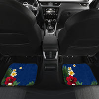 Personalised United States And Guam Car Mats USA Eagle With Guahan Seal Tropical Vibes