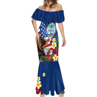 Personalised United States And Guam Mermaid Dress USA Eagle With Guahan Seal Tropical Vibes LT14 - Polynesian Pride