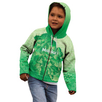 Aloha Hawaii Molokai Island Kid Hoodie Hibiscus Tribal Honu Hawaiian Tattoo Green LT14 - Polynesian Pride