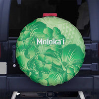 Aloha Hawaii Molokai Island Spare Tire Cover Hibiscus Tribal Honu Hawaiian Tattoo Green LT14 No hole Green - Polynesian Pride
