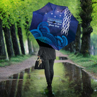 Personalised Matariki New Zealand Umbrella Maori New Year Galaxy Koru Pattern - Polynesian Pride