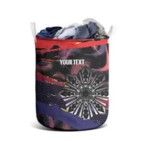 Philippines Sun Tattoo Laundry Basket Feathers Filipinas Grunge Style Black