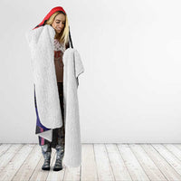 Philippines Sun Tattoo Hooded Blanket Feathers Filipinas Grunge Style Black