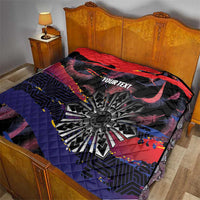 Philippines Sun Tattoo Quilt Feathers Filipinas Grunge Style Black