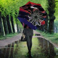 Philippines Sun Tattoo Umbrella Feathers Filipinas Grunge Style Black