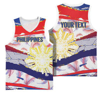 Philippines Sun Tattoo Basketball Jersey Feathers Filipinas Grunge Style White