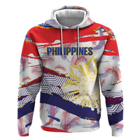 Philippines Sun Tattoo Hoodie Feathers Filipinas Grunge Style White