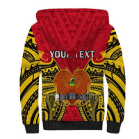 (Custom Personalised) Papua New Guinea Sherpa Hoodie National Capital District Mix Coat Of Arms Polynesian Art LT14 - Polynesian Pride