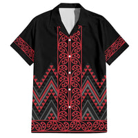 Red Aotearoa Mangopare Kowhaiwhai and Niho Taniwha Hawaiian Shirt Maori New Zealand LT14 Red - Polynesian Pride