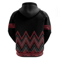 Red Aotearoa Mangopare Kowhaiwhai and Niho Taniwha Hoodie Maori New Zealand LT14 - Polynesian Pride
